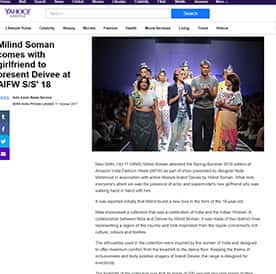 Top Indian Fashion Designer Nida Mahmood featured in Yahoo!-News for DEIVEE