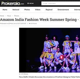 Top Indian Fashion Designer Nida Mahmood featured in Prokerala for DEIVEE