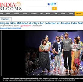Top Indian Fashion Designer Nida Mahmood featured in India-Blooms for DEIVEE