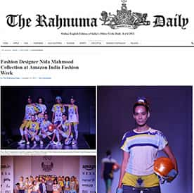 Top Indian Fashion Designer Nida Mahmood featured in The Rahnuma Daily for DEIVEE