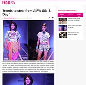 Top Indian Fashion Designer Nida Mahmood featured in Femina for DEIVEE